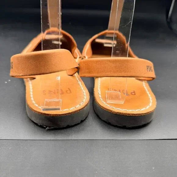 PONS Avarcas Brown Leather Sandals Menorca Spain Size 8 - Picture 7 of 15